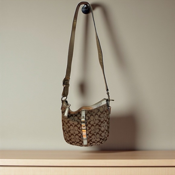 Coach Kristen Metallic Signature  Crossbody (Style F14446) - Picture 2 of 13